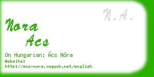 nora acs business card